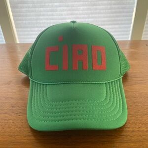 Clare V. Ciao green trucker hat